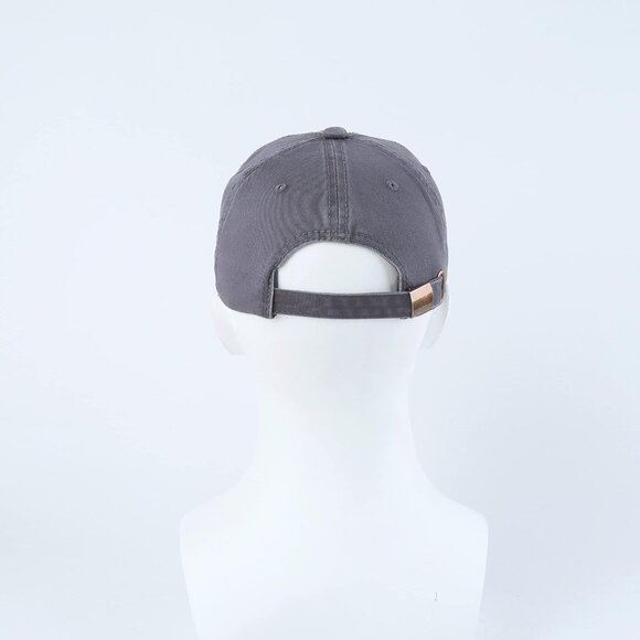 Unisex Grey Baseball Cap Cotton Soft Fits Washed Denim Adjustable Hats - Picture 5 of 7